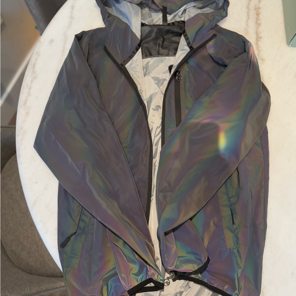 Iridescent Hooded Windbreaker Lunar Human Hoodie